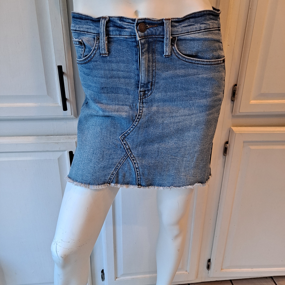 J. Crew Mercantile Light Blue Denim Jean Mini Cotton Skirt